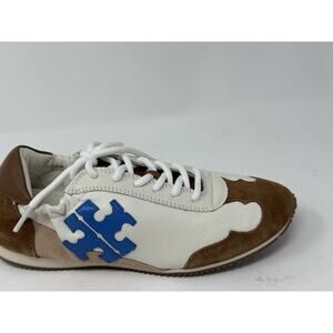 Tory Burch sneakers Ivory leather suede 6.5 6
